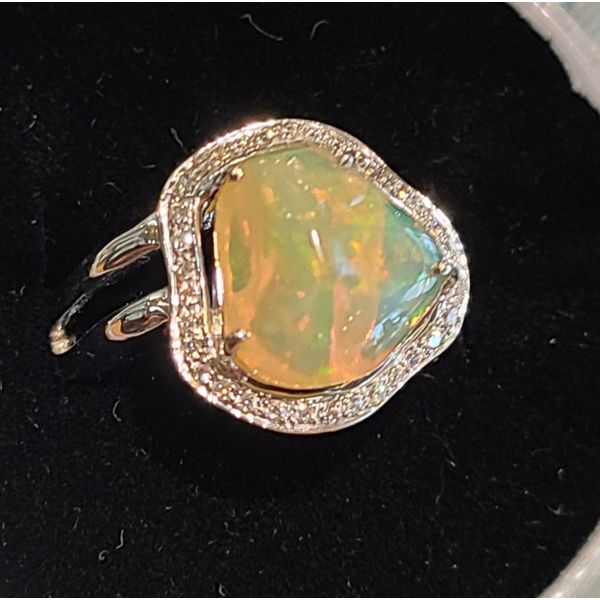 Opal & Diamond Ring DJ's Jewelry Woodland, CA