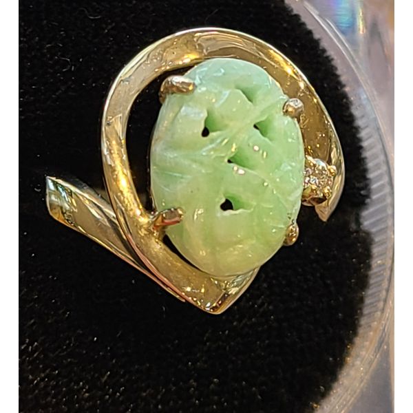 Carved Jade Ring Image 3 DJ's Jewelry Woodland, CA