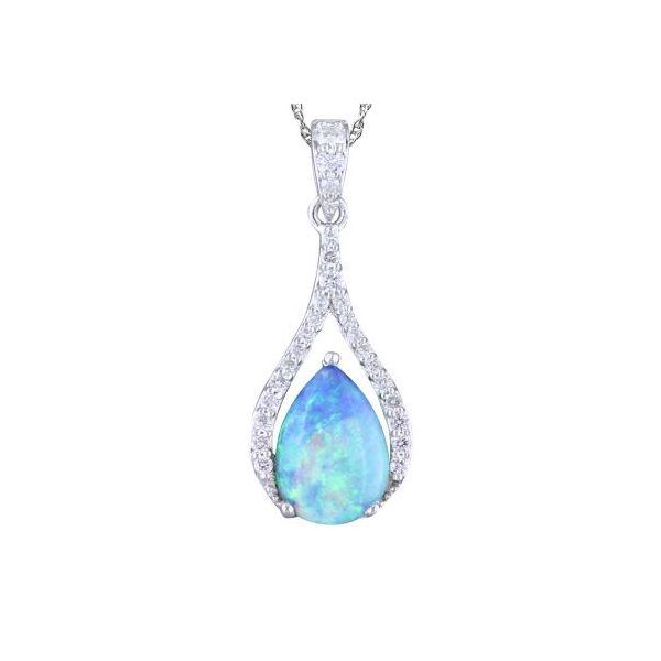 Opal and Diamond Pendant DJ's Jewelry Woodland, CA