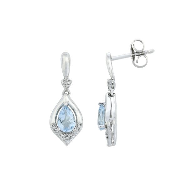 Blue Topaz and Diamond Earrings DJ's Jewelry Woodland, CA