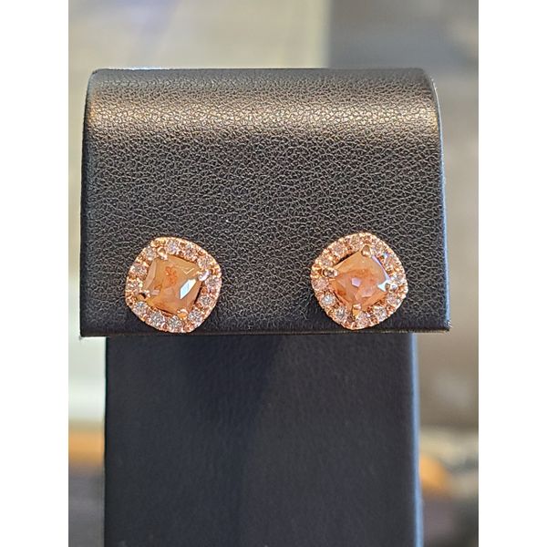 Rustic Diamond Earrings Image 2 DJ's Jewelry Woodland, CA