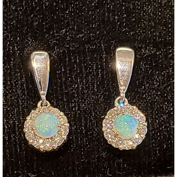 Opal & Diamond Earrings DJ's Jewelry Woodland, CA