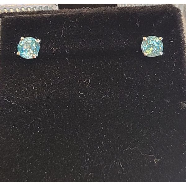 Blue Zircon Earrings DJ's Jewelry Woodland, CA