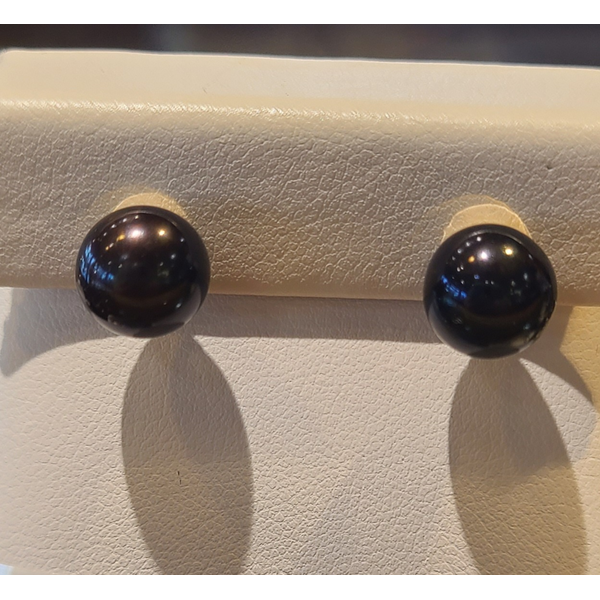 Dyed Black Pearl Earrings DJ's Jewelry Woodland, CA