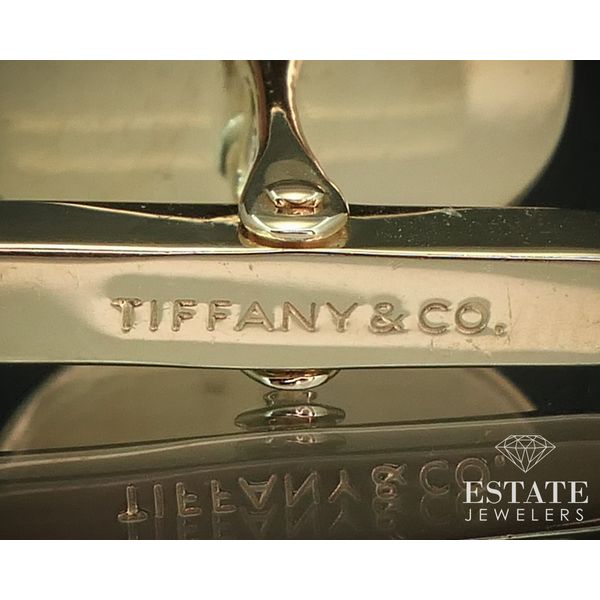 14k Yellow Gold Tiffany & Co. Oval Natural Diamond Cufflinks 16.2g i15112 Image 4 Estate Jewelers Toledo, OH