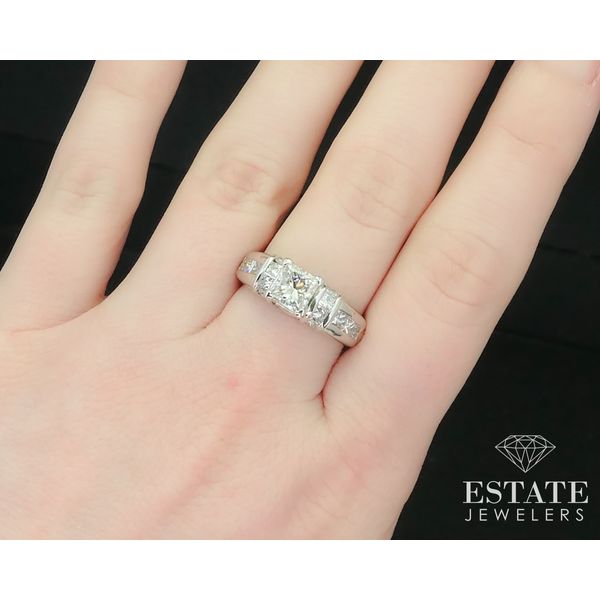 14k White Gold IGI Princess 1.06ct Natural Diamond Engagement Ring i15214 Image 4 Estate Jewelers Toledo, OH