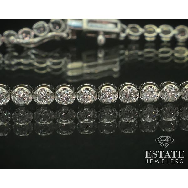 14k White Gold 1.95ctw Natural Diamond Tennis Bracelet 6.5"L 3.9g i15095 Image 2 Estate Jewelers Toledo, OH