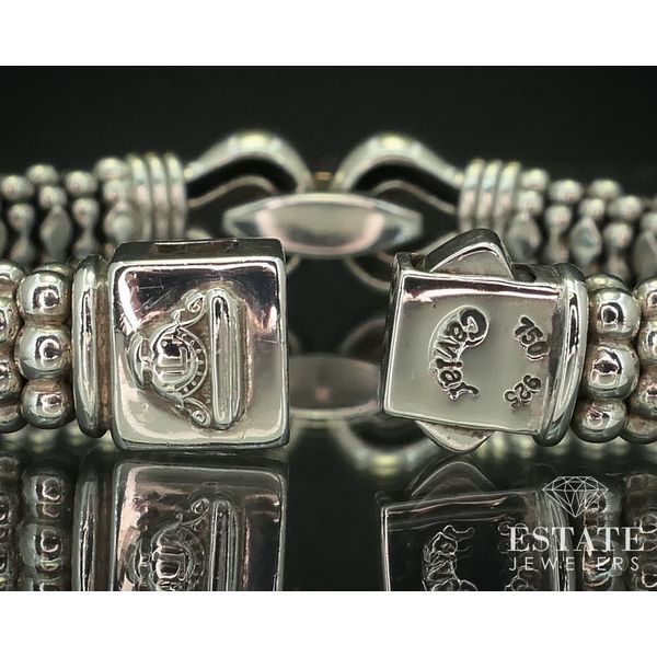 18k & Sterling LAGOS Caviar Buckle Beaded Ladies Bracelet 54g i15096 Image 5 Estate Jewelers Toledo, OH