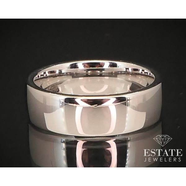 14k White Gold 6.8mm Smooth Comfort Fit Mens Band Ring 11.5g, Estate  Jewelers