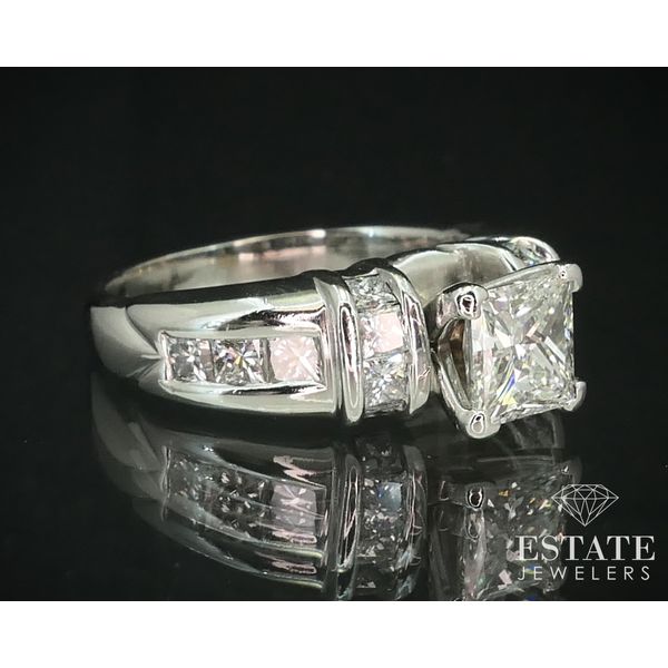 14k White Gold IGI Princess 1.06ct Natural Diamond Engagement Ring i15214 Image 2 Estate Jewelers Toledo, OH