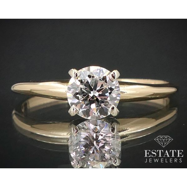 Estate 14k Yellow Gold Round Natural .56ct Diamond Solitaire Ring 1.8g i13681 Estate Jewelers Toledo, OH