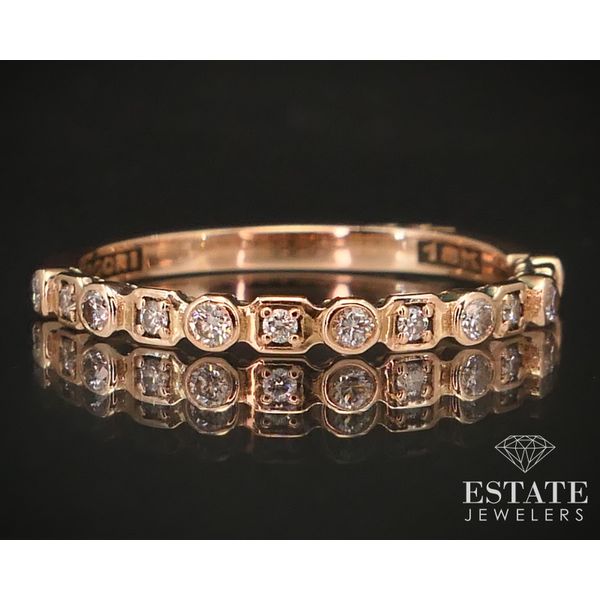 18k Rose Gold Natural .14ctw Diamond Tacori Droplet Wedding Band 2g i14697 Estate Jewelers Toledo, OH