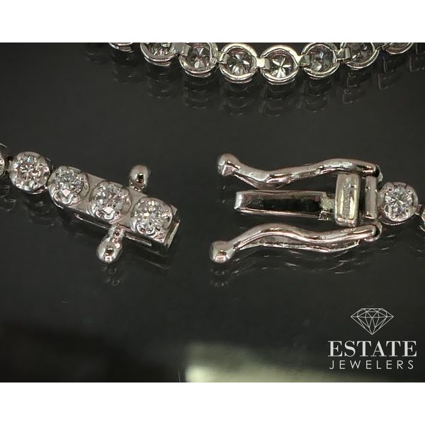 14k White Gold 1.95ctw Natural Diamond Tennis Bracelet 6.5"L 3.9g i15095 Image 3 Estate Jewelers Toledo, OH