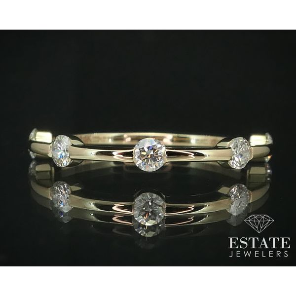 14k Yellow Gold Natural .29ctw Diamond Ladies Wedding Band Ring 1.4g i15128 Estate Jewelers Toledo, OH