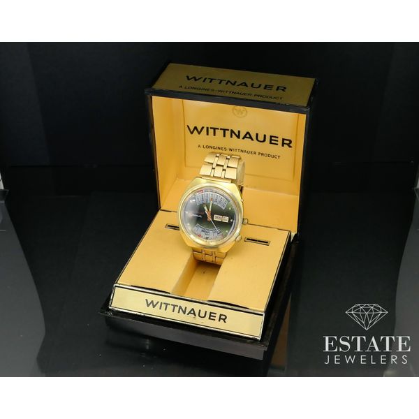 Vintage Gold Tone Wittnauer Perpetual Calendar 2002 Automatic Mens Watch i13907 Estate Jewelers Toledo, OH