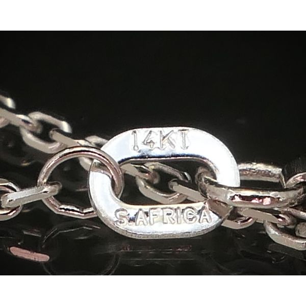 14k White Gold 1.4mm Cable Chain Ladies Necklace 2.7g 18"L i14916 Image 3 Estate Jewelers Toledo, OH