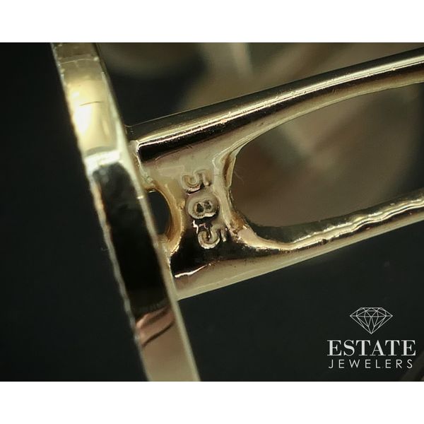 14k Yellow Gold Tiffany & Co. Oval Natural Diamond Cufflinks 16.2g i15112 Image 5 Estate Jewelers Toledo, OH