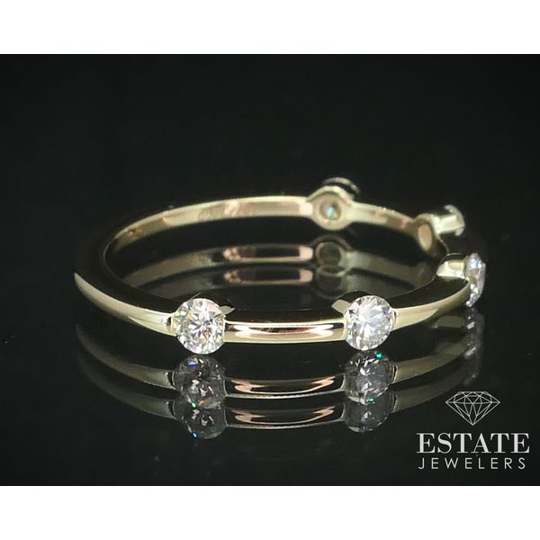 14k Yellow Gold Natural .29ctw Diamond Ladies Wedding Band Ring 1.4g i15128 Image 2 Estate Jewelers Toledo, OH