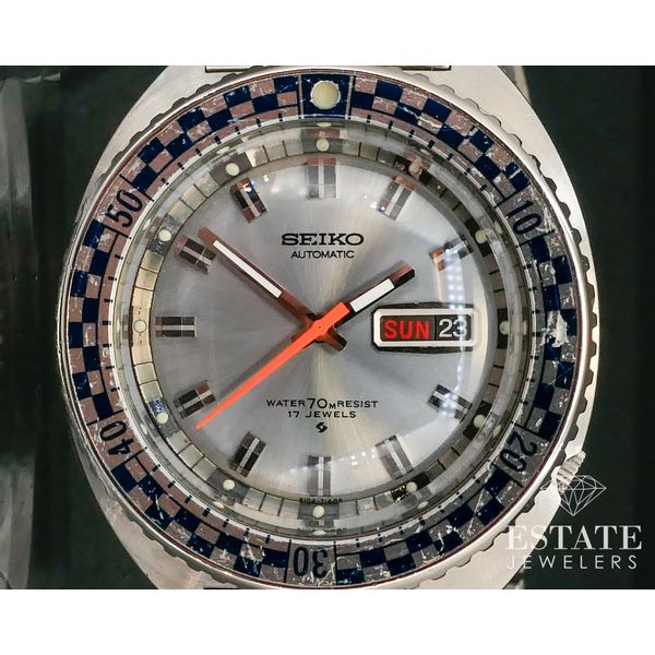Vintage 1969 Rally Diver Seiko Automatic Day Date 6106-7119 Mens Watch i13817 Estate Jewelers Toledo, OH