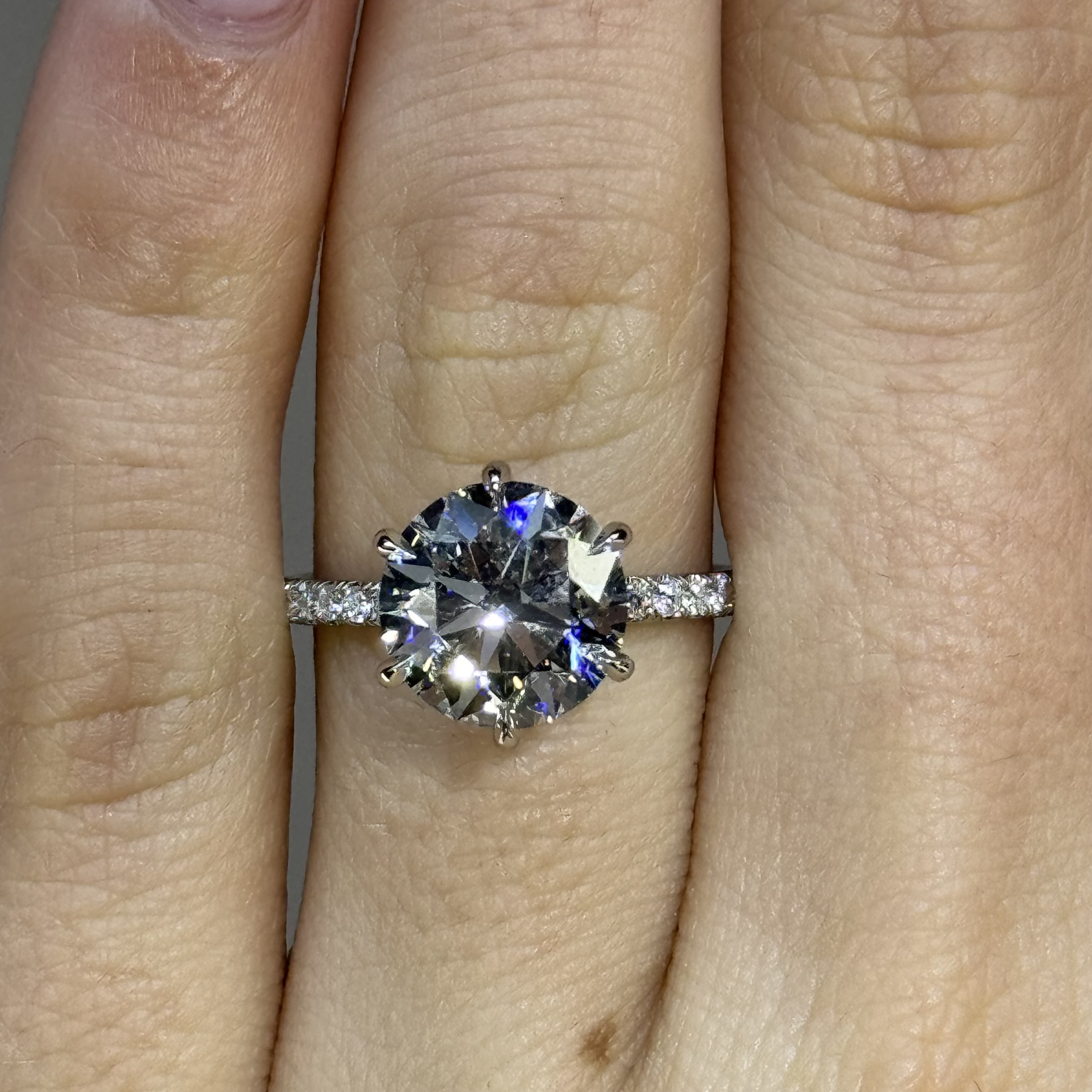 3.51ct F VS2 Round "Journey" Engagement Ring Image 2 Forever Diamonds New York, NY