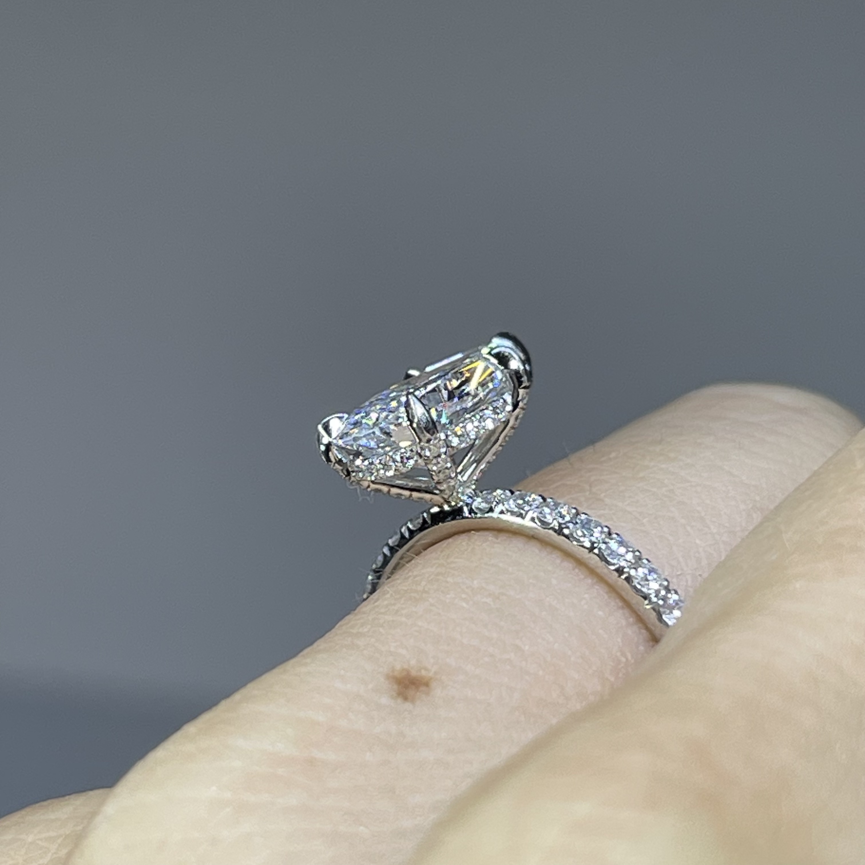 3.00ct G VS2 Pear "Madison" Engagement Ring Image 2 Forever Diamonds New York, NY