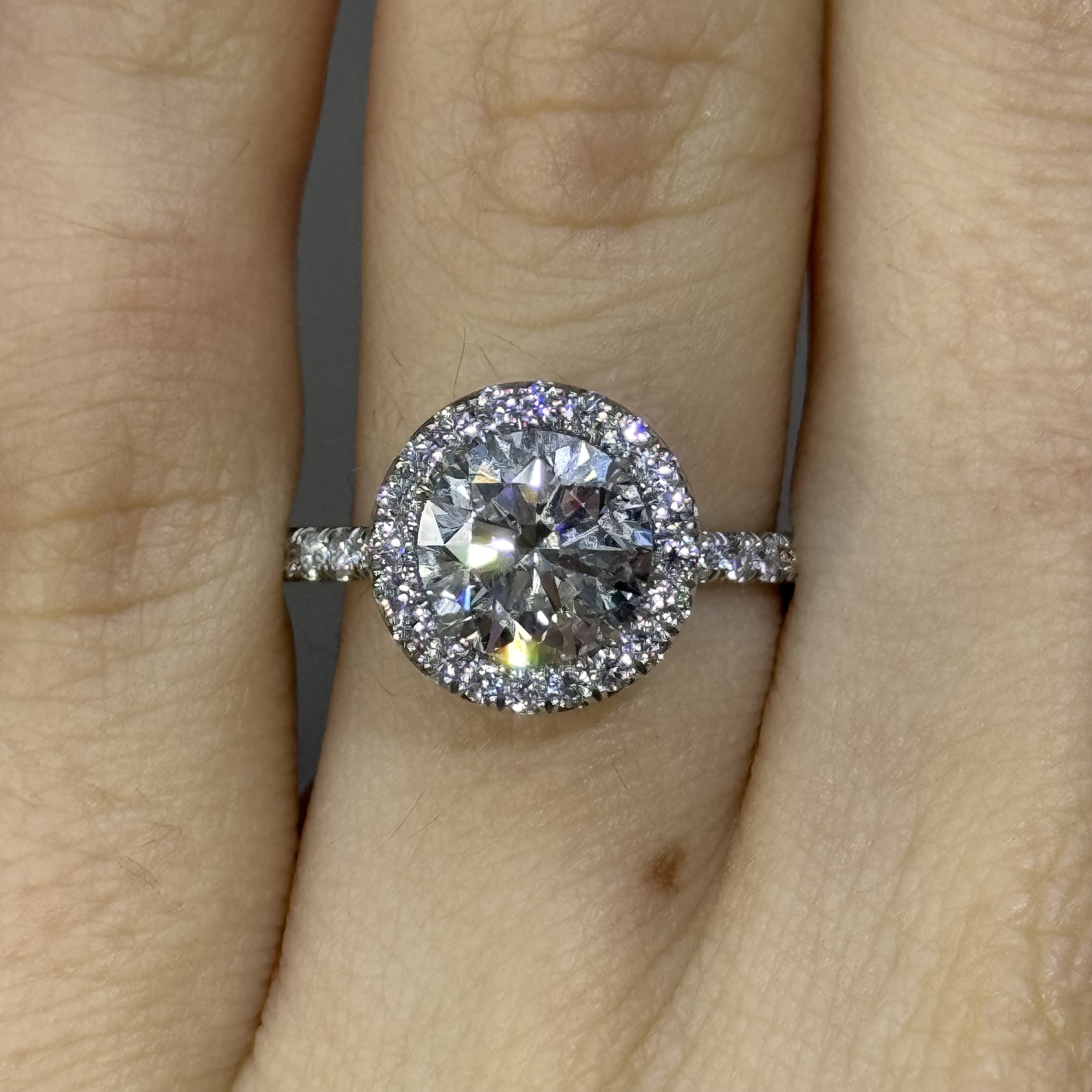 2.13CT GIA E VS1 Round "Victoria" Engagement Ring Forever Diamonds New York, NY