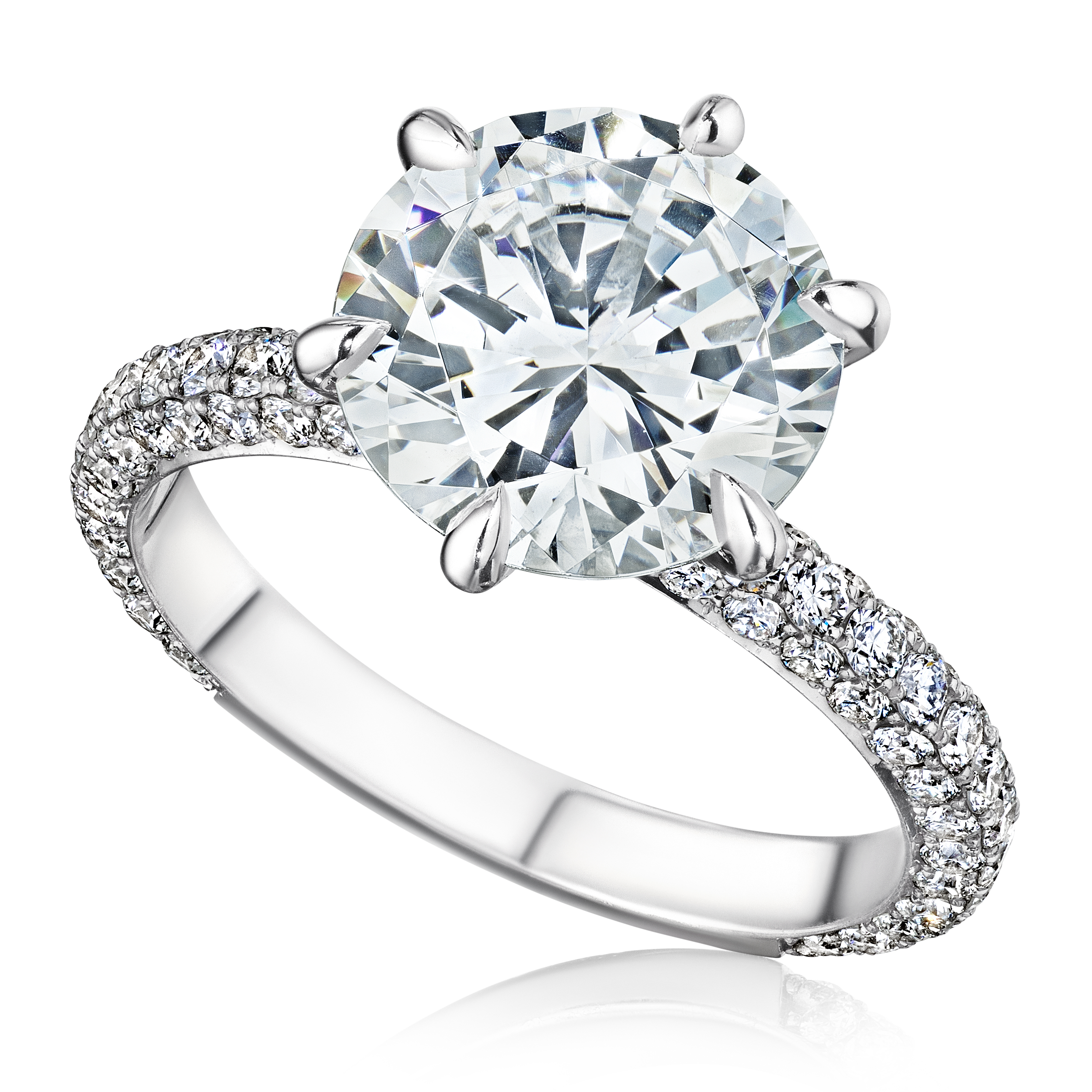 4.50ct E VVS2 Round "Elle" Engagement Ring Forever Diamonds New York, NY