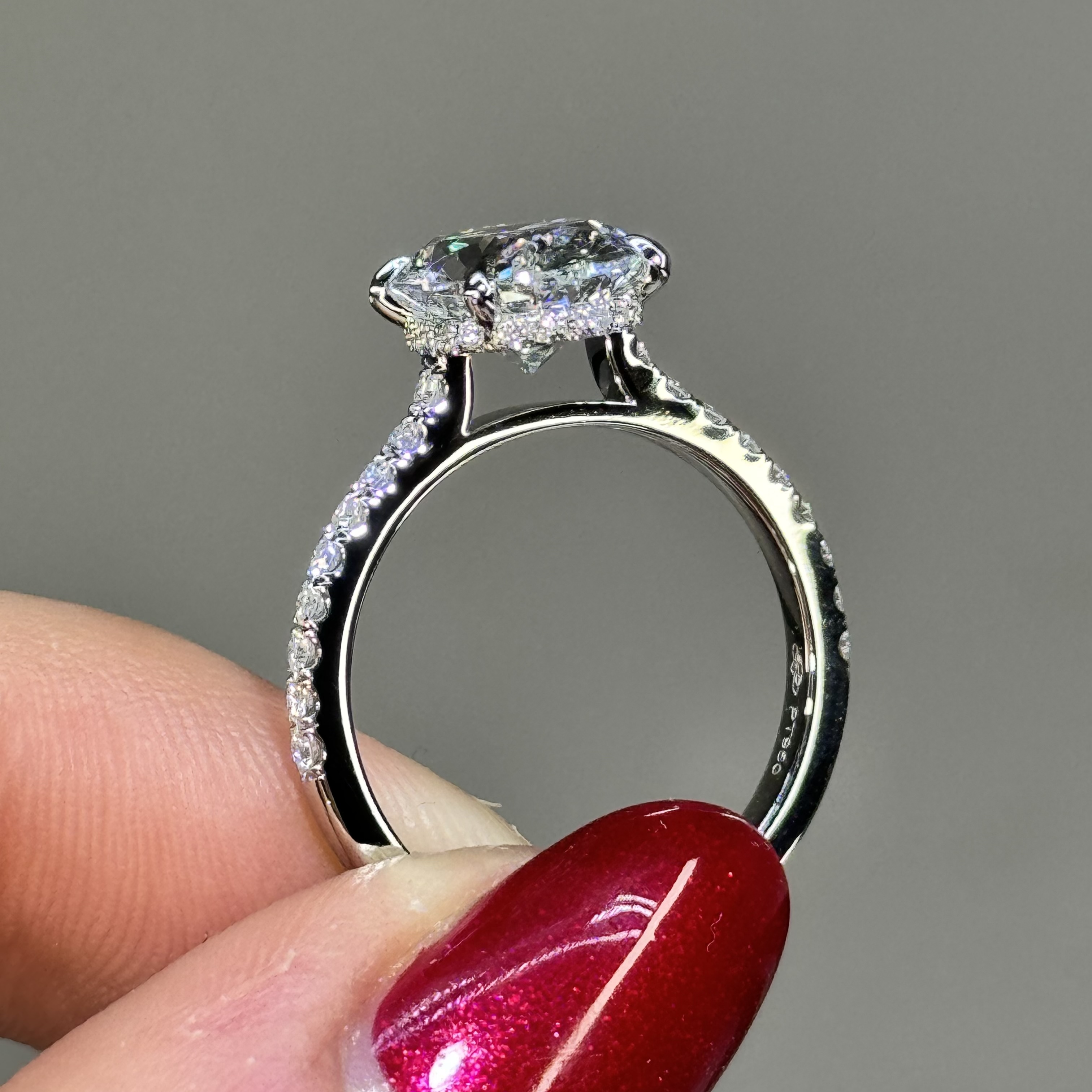 GIA 2.93ct D VS1 Oval "Carrie" Engagement Ring Image 4 Forever Diamonds New York, NY
