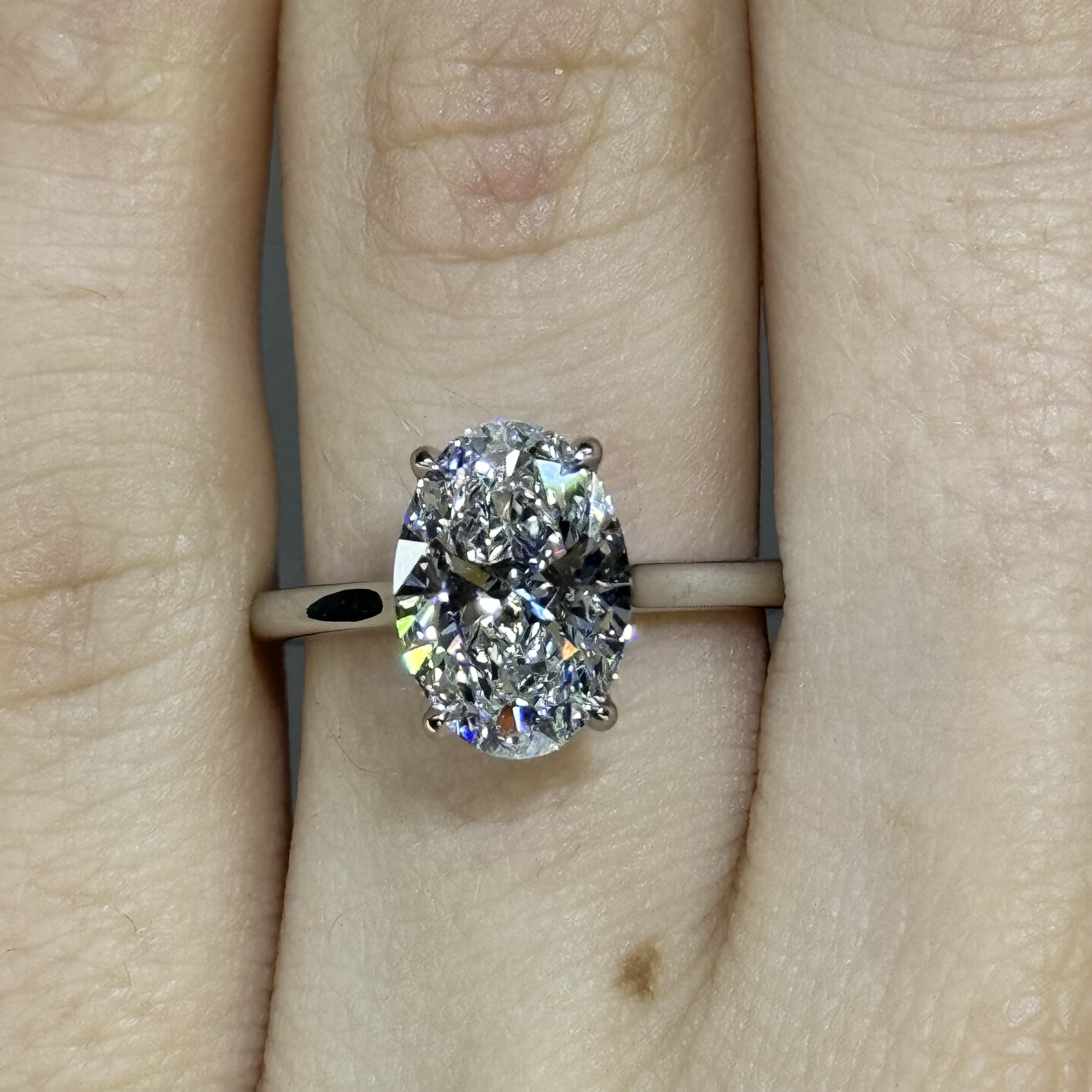 GIA 2.59ct E VS1 Oval "Monica" Engagement Ring Image 2 Forever Diamonds New York, NY