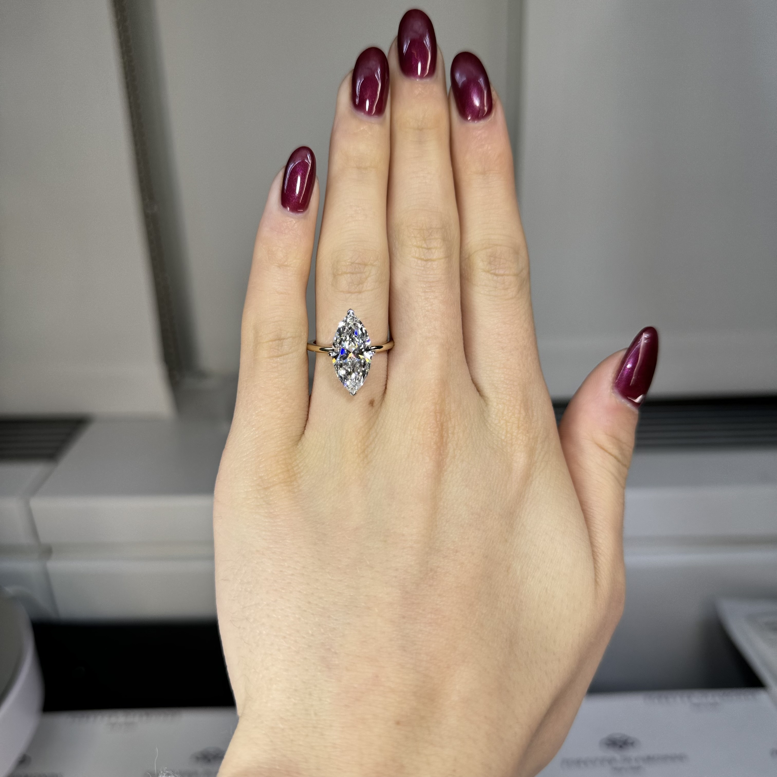 GIA 4.11 E VS1 Marquise "Juliet" Engagement Ring Forever Diamonds New York, NY