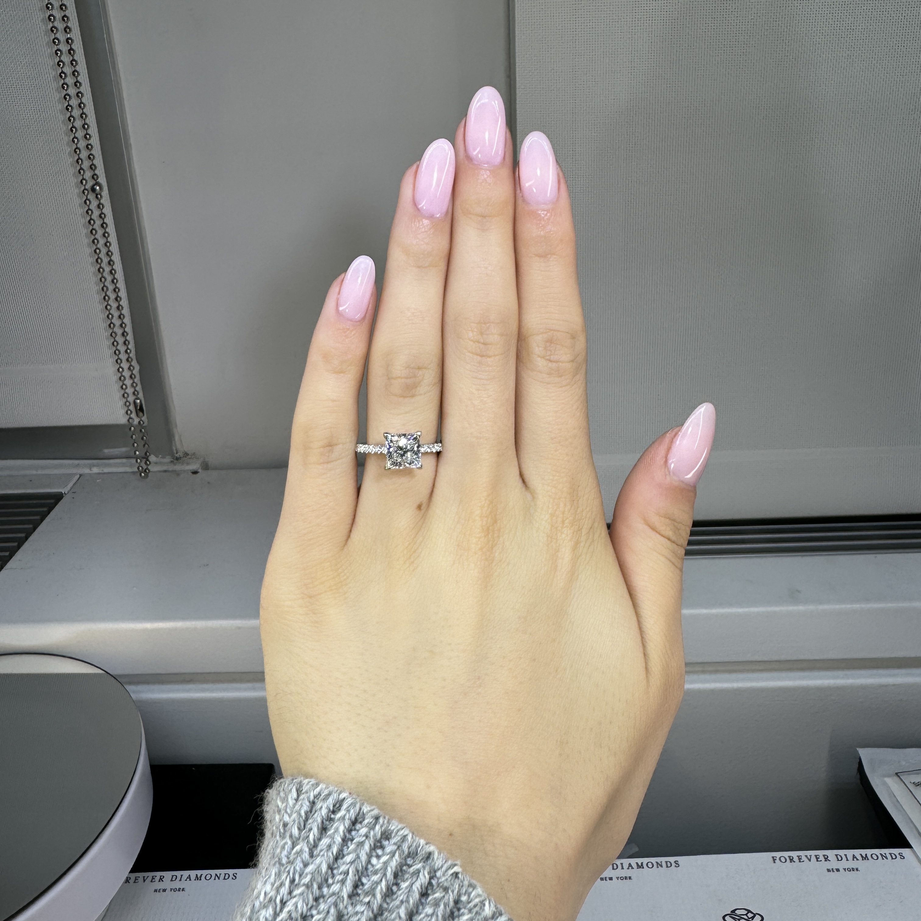 2.41ct E VS1 Princess "Madison" Engagement Ring Forever Diamonds New York, NY