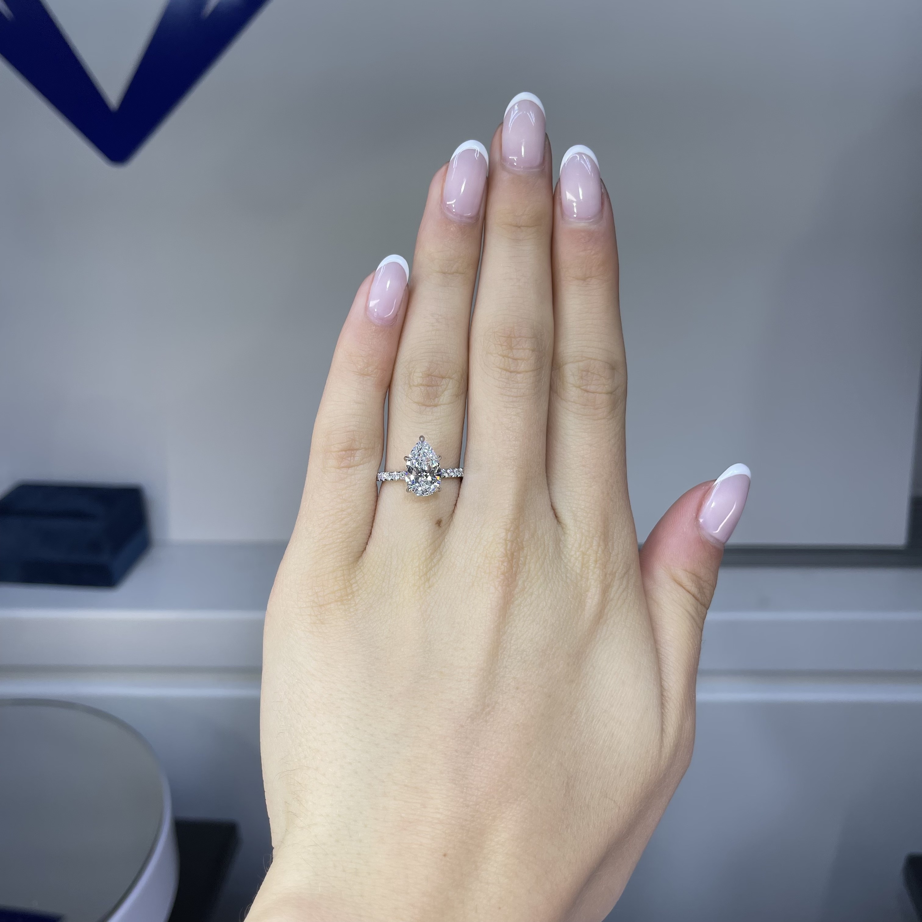 3.00ct G VS2 Pear "Madison" Engagement Ring Forever Diamonds New York, NY