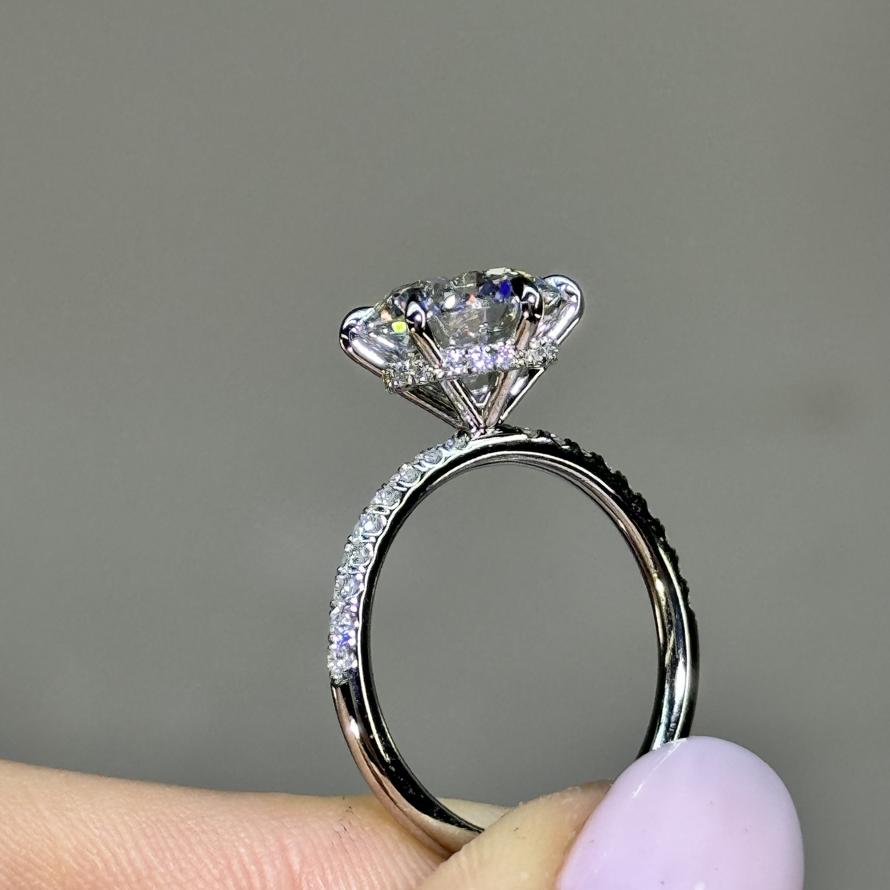 3.51ct F VS2 Round "Journey" Engagement Ring Forever Diamonds New York, NY