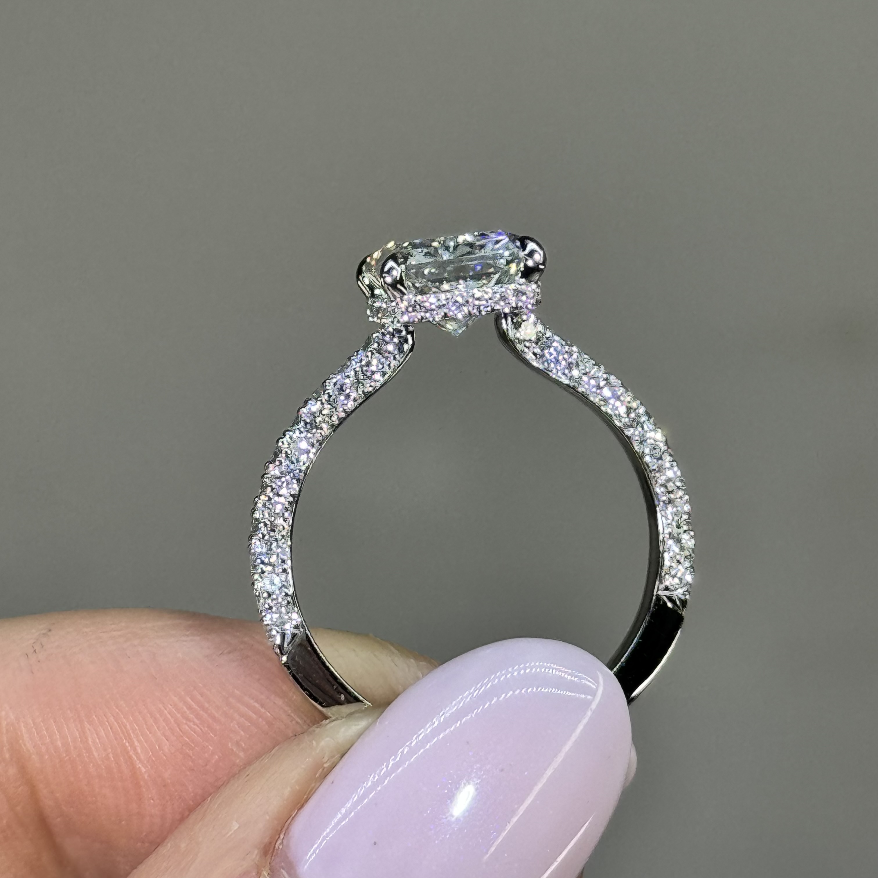3.02 F VS2 Radiant "Celine" Engagement Ring Forever Diamonds New York, NY