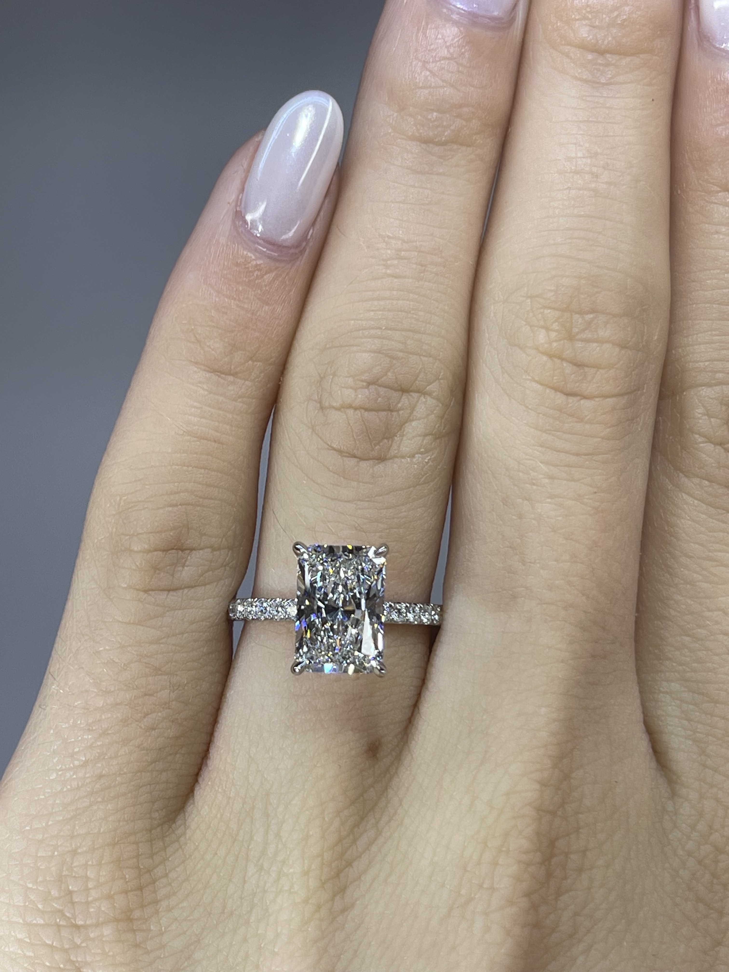 3.07ct E VS1 Radiant "Maya" Engagement Ring Forever Diamonds New York, NY