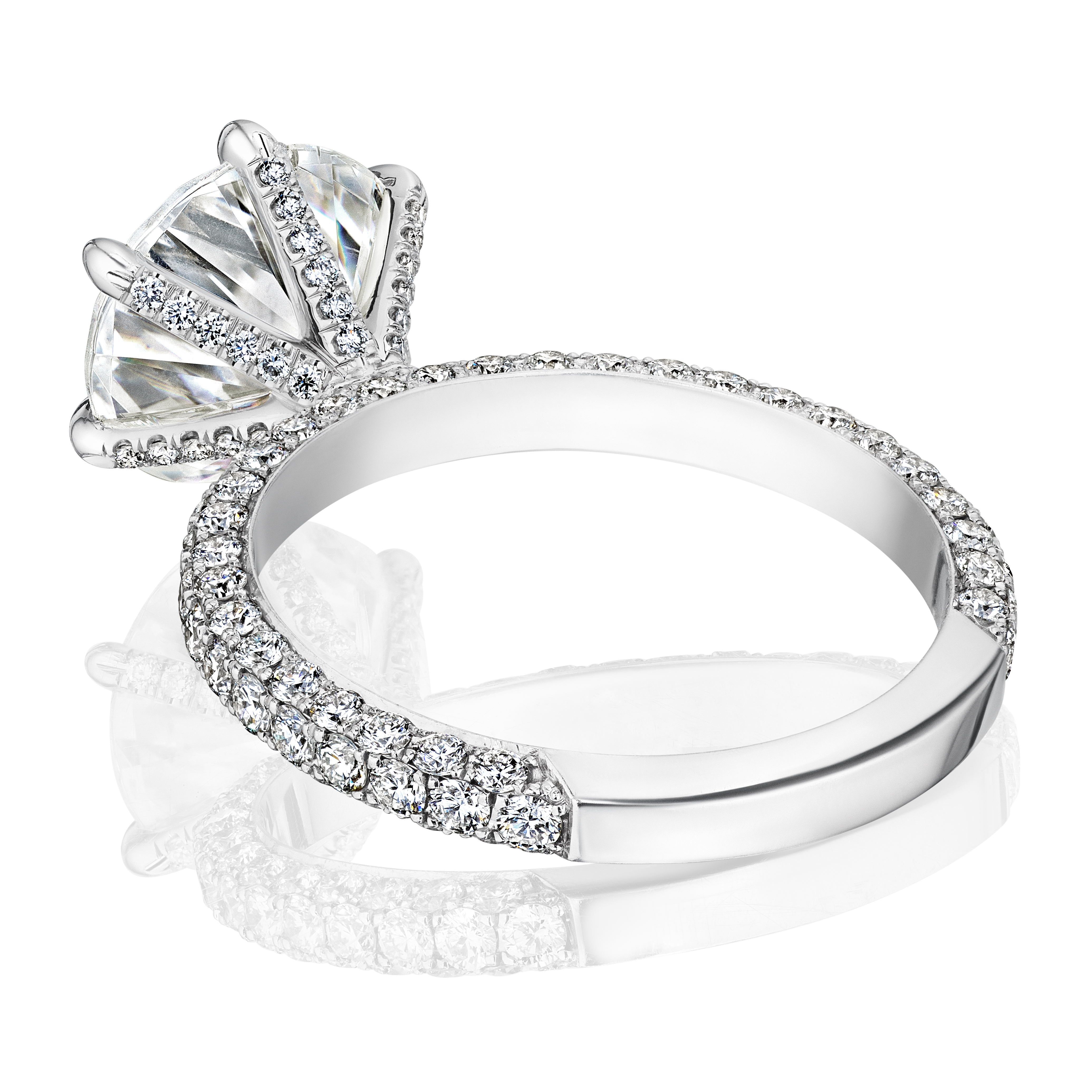 4.50ct E VVS2 Round "Elle" Engagement Ring Image 3 Forever Diamonds New York, NY