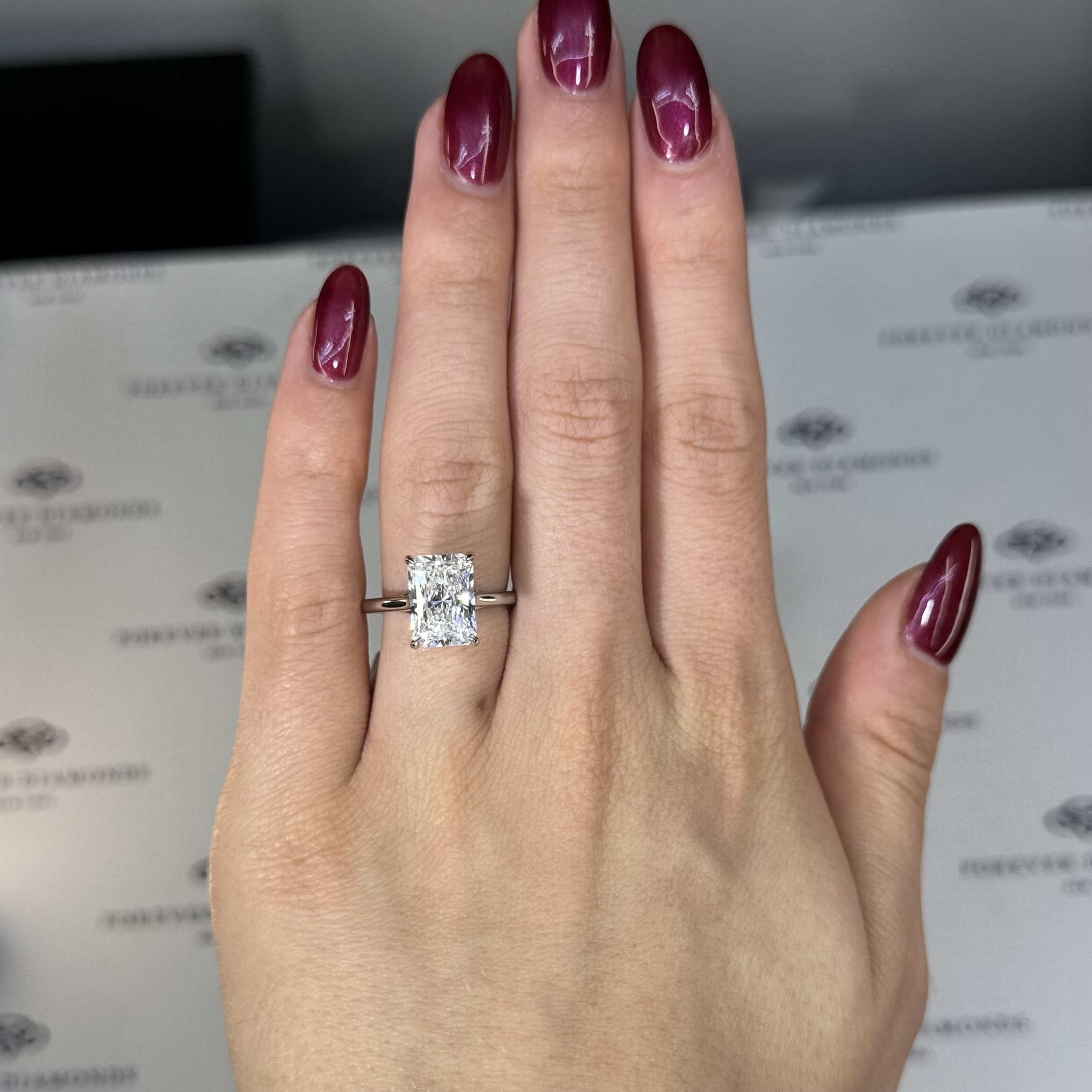 GIA 3.80ct E VS1 Radiant "Lisa" Engagement Ring Forever Diamonds New York, NY