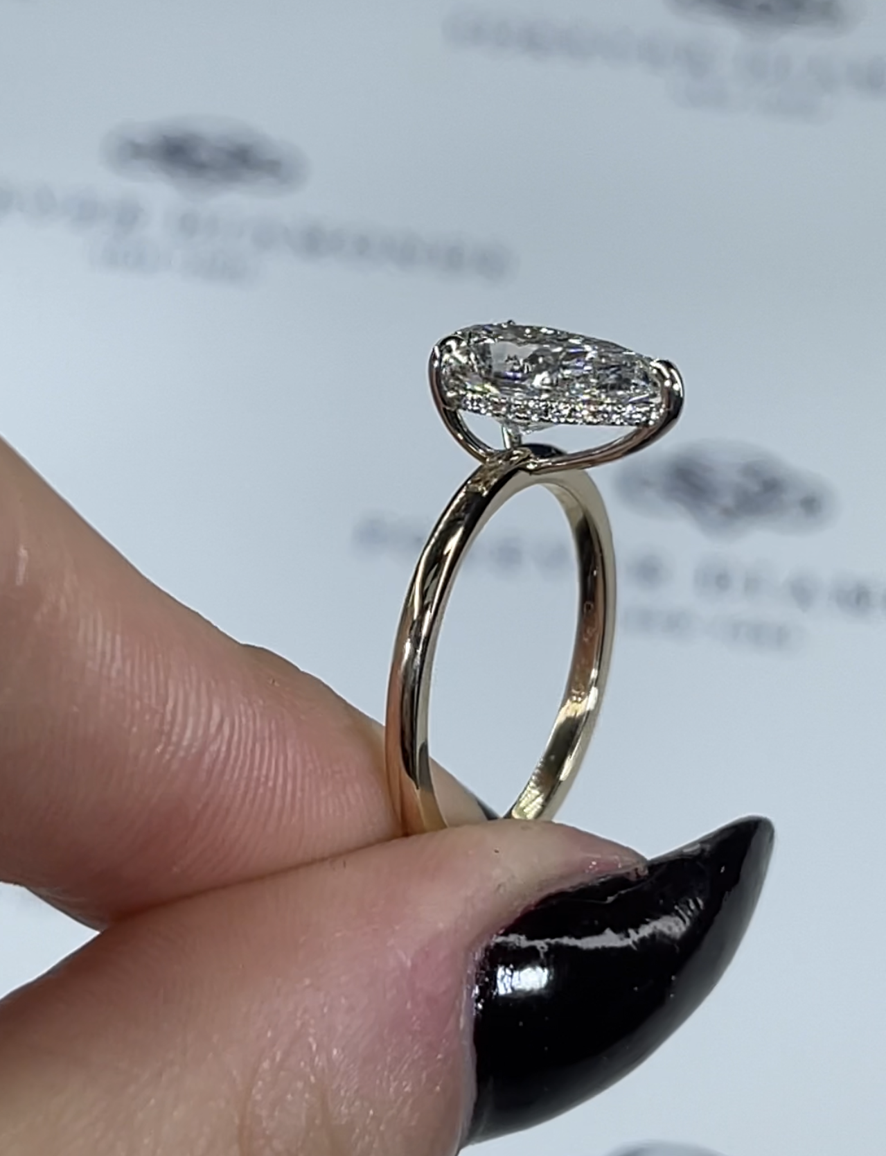2.50 D VS1 Pear "Romeo" Engagement Ring Image 2 Forever Diamonds New York, NY