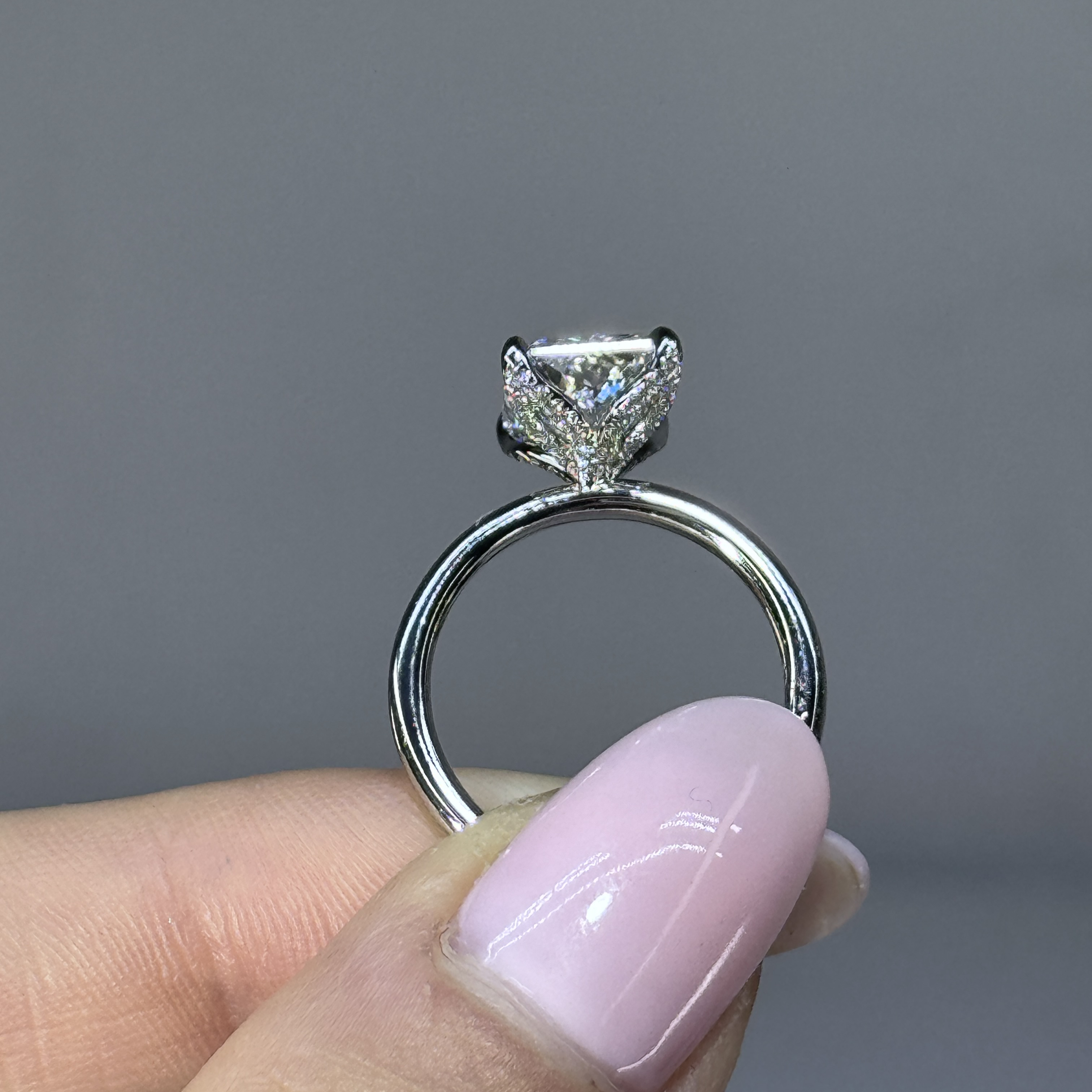 3.37ct Radiant "Iris" Engagement Ring Image 3 Forever Diamonds New York, NY