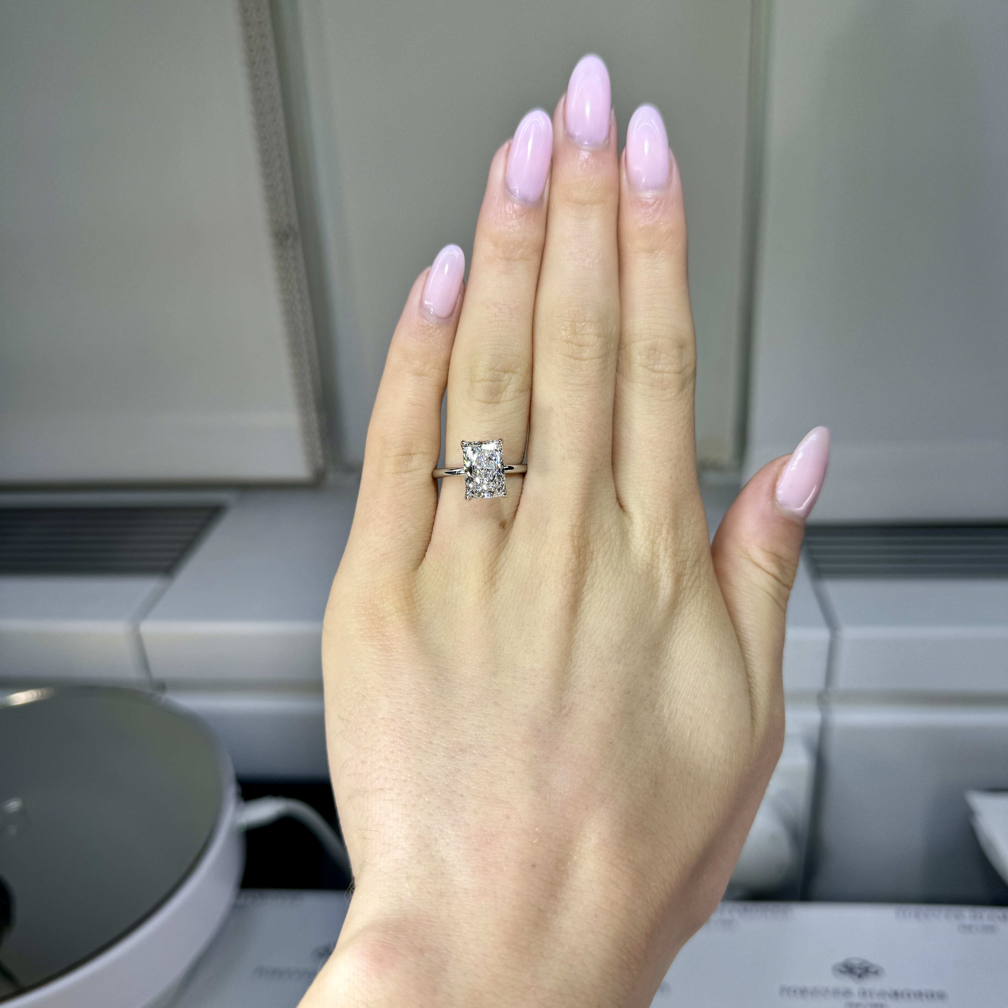 3.37ct Radiant "Iris" Engagement Ring Image 4 Forever Diamonds New York, NY