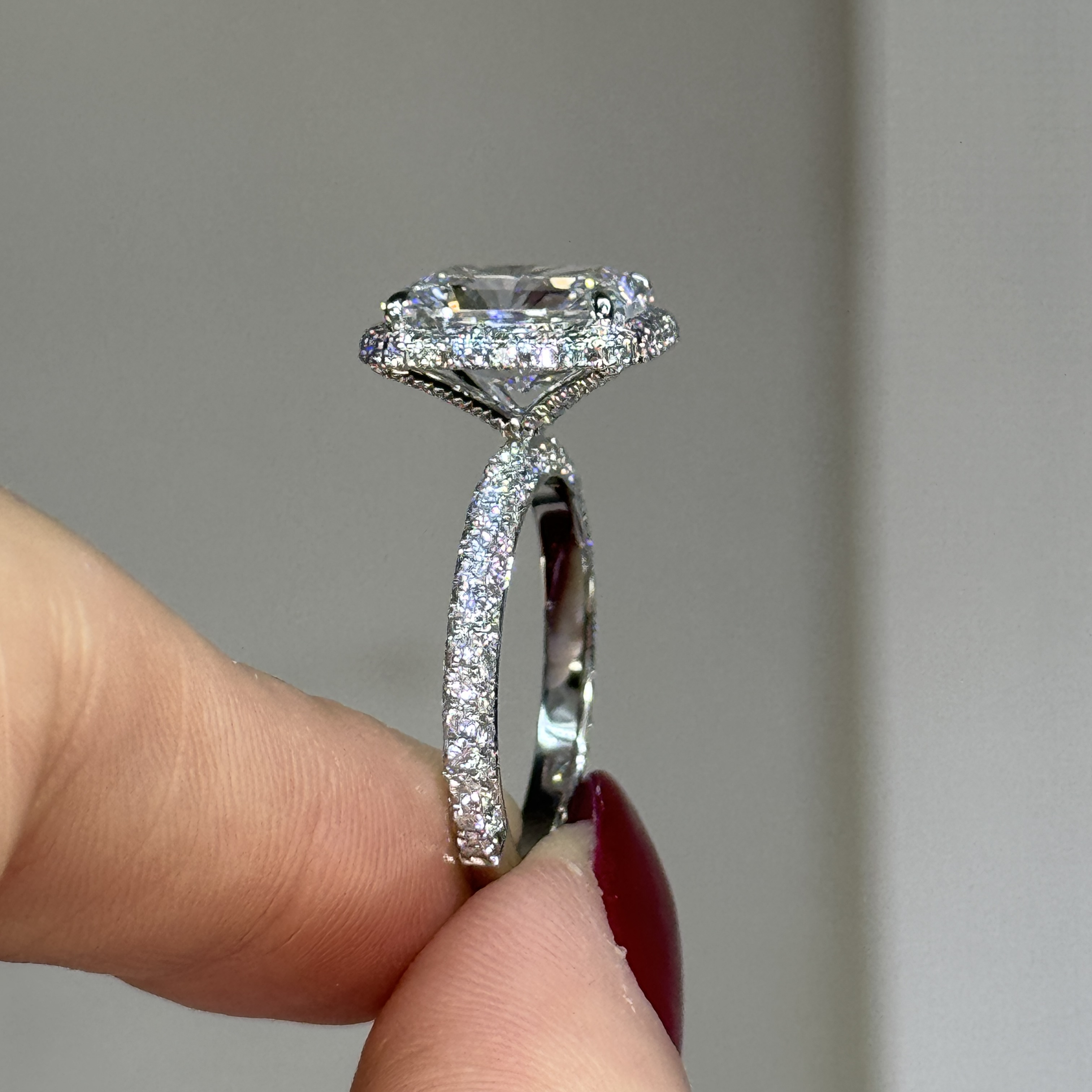 4.15ct Radiant Amielle Engagement Ring Image 2 Forever Diamonds New York, NY