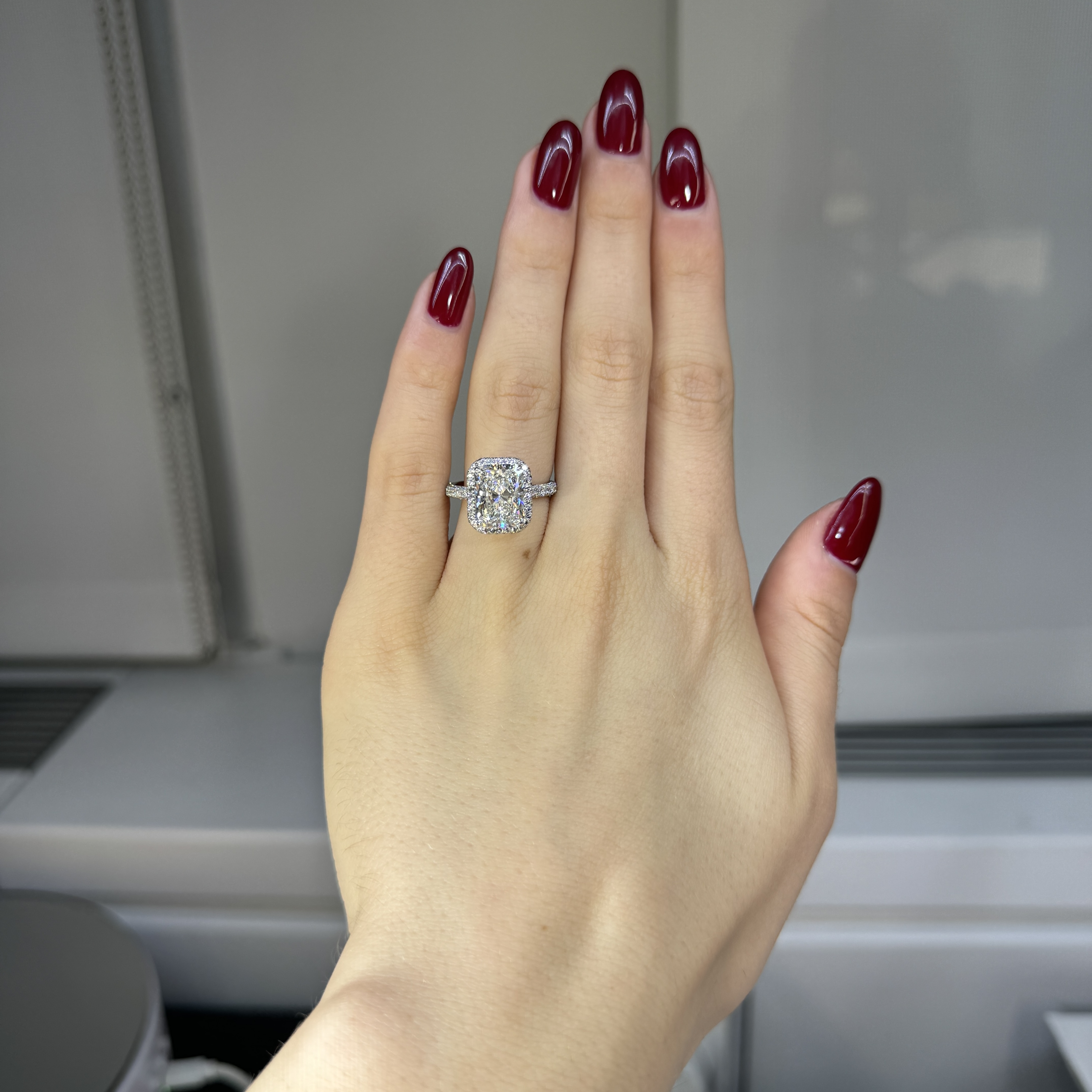 4.15ct Radiant Amielle Engagement Ring Image 3 Forever Diamonds New York, NY