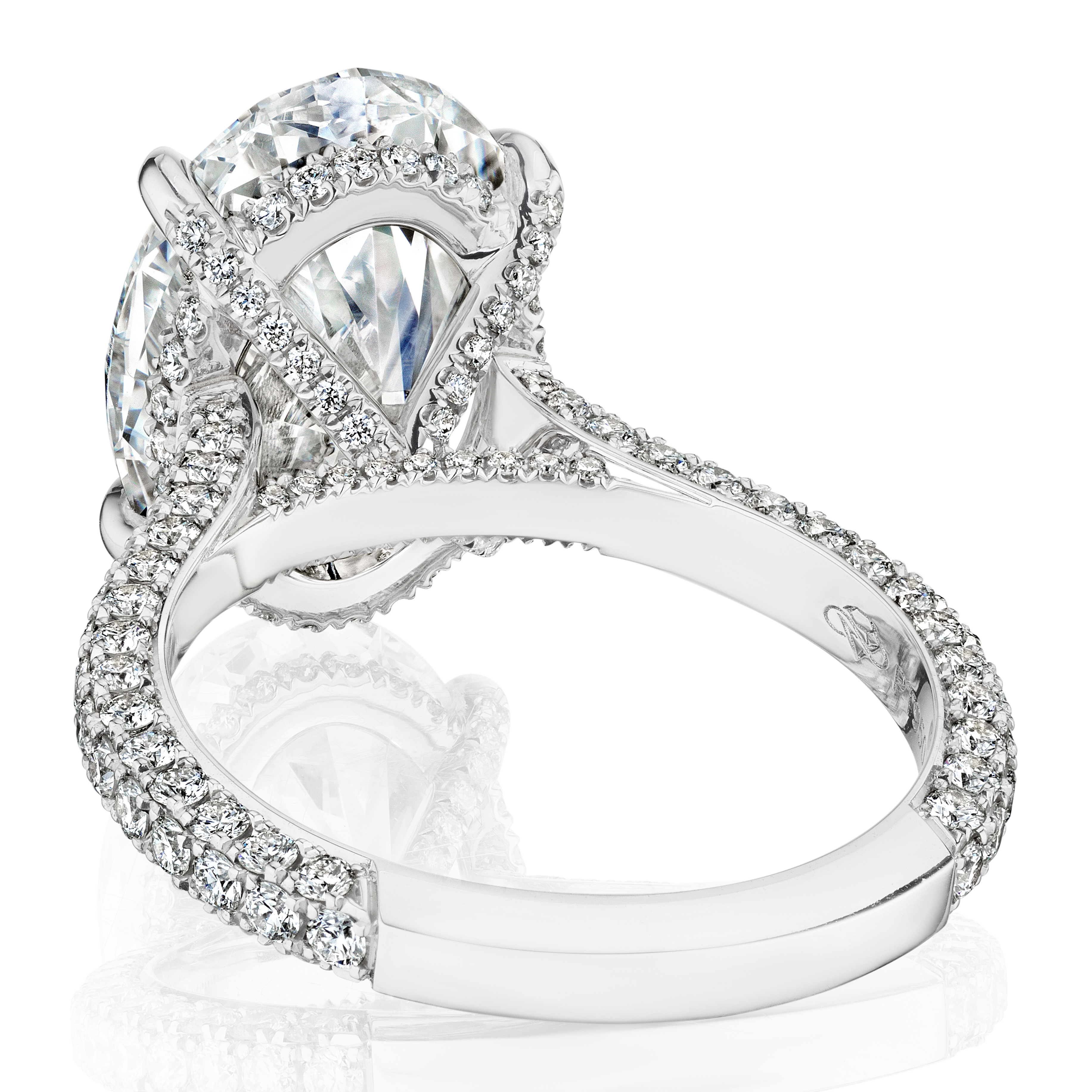 3.00ct E VS2 Oval "Alexandria" Engagement Ring Image 2 Forever Diamonds New York, NY