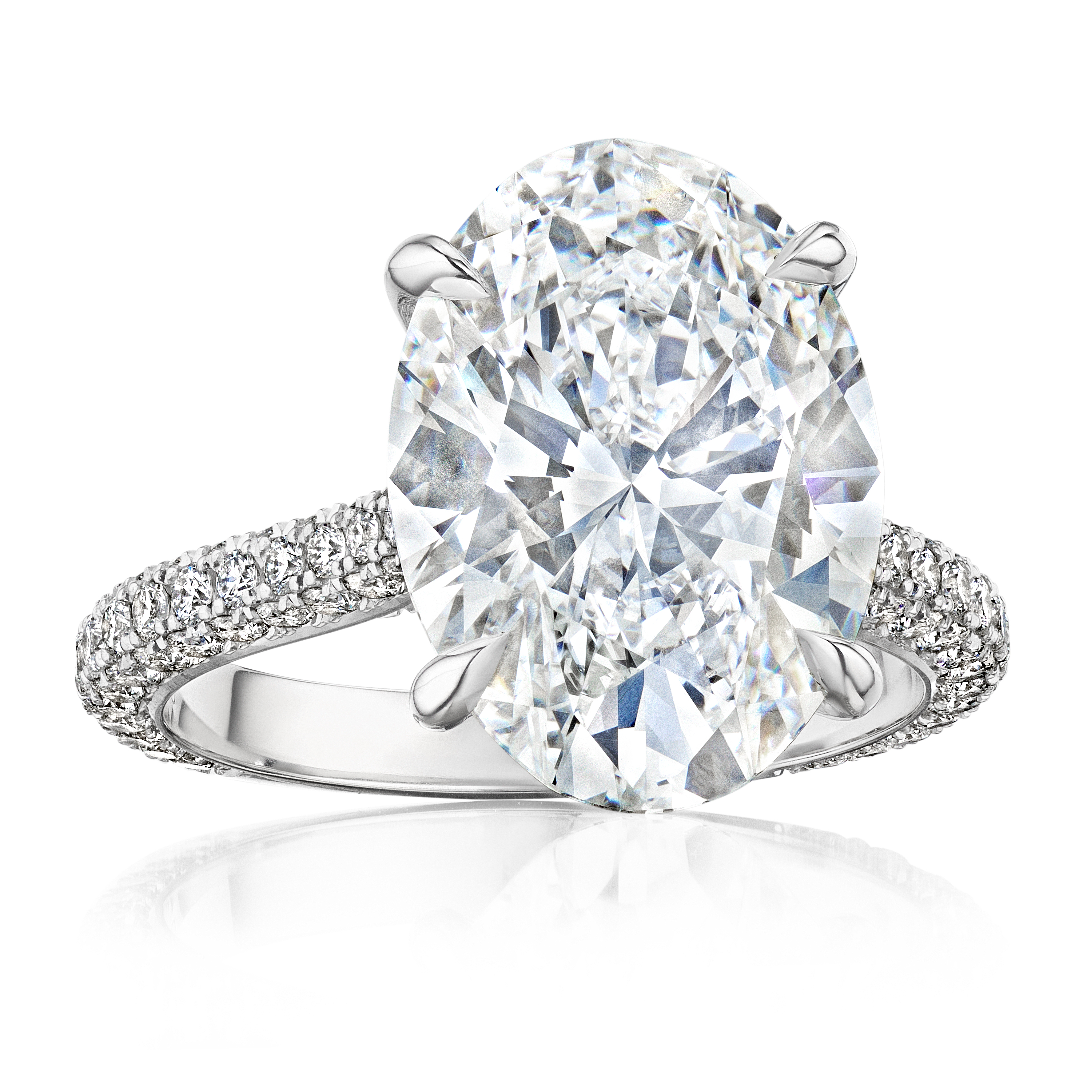 3.00ct E VS2 Oval "Alexandria" Engagement Ring Image 3 Forever Diamonds New York, NY