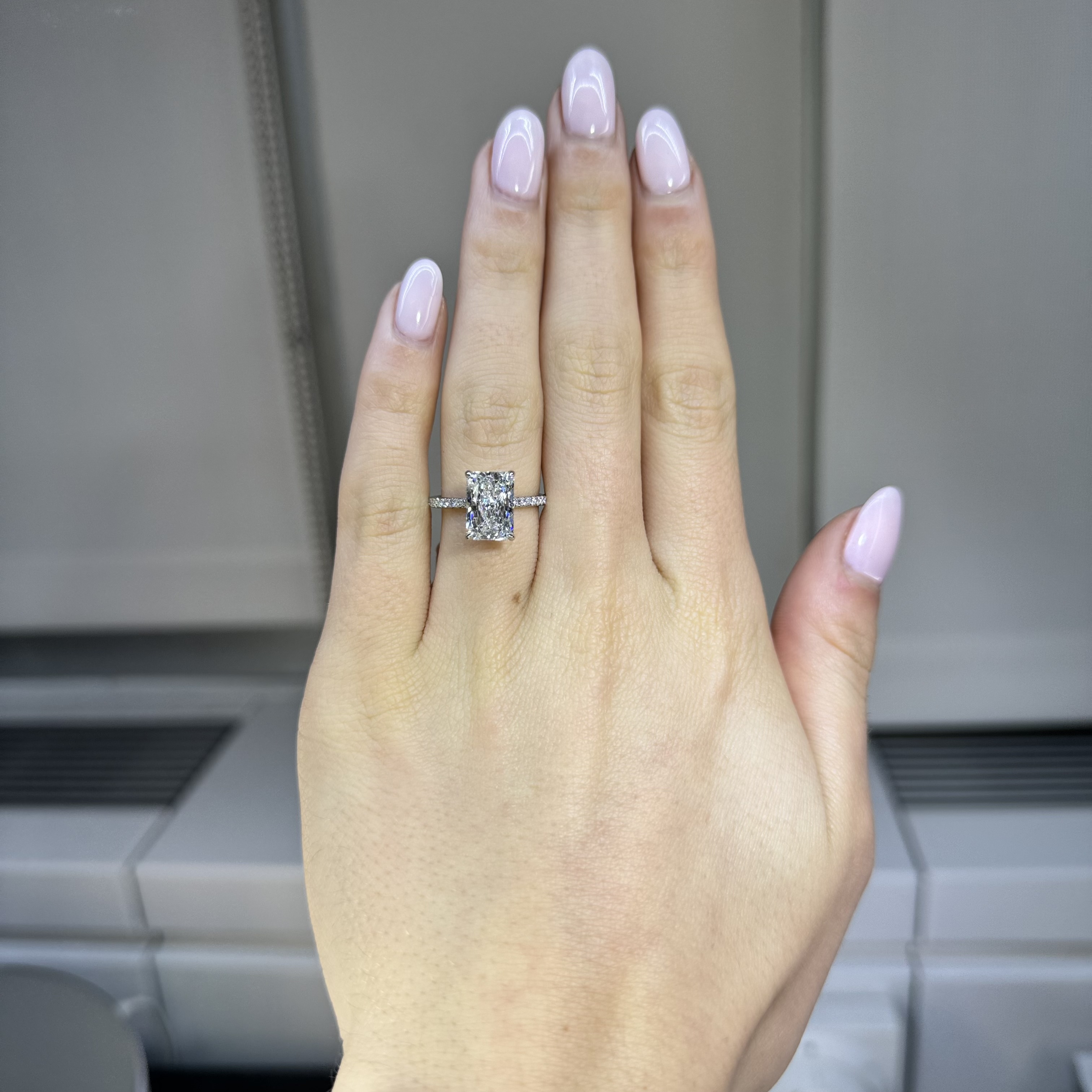 2.90ct D VS2 Radiant "Gemma" Engagement Ring Image 2 Forever Diamonds New York, NY