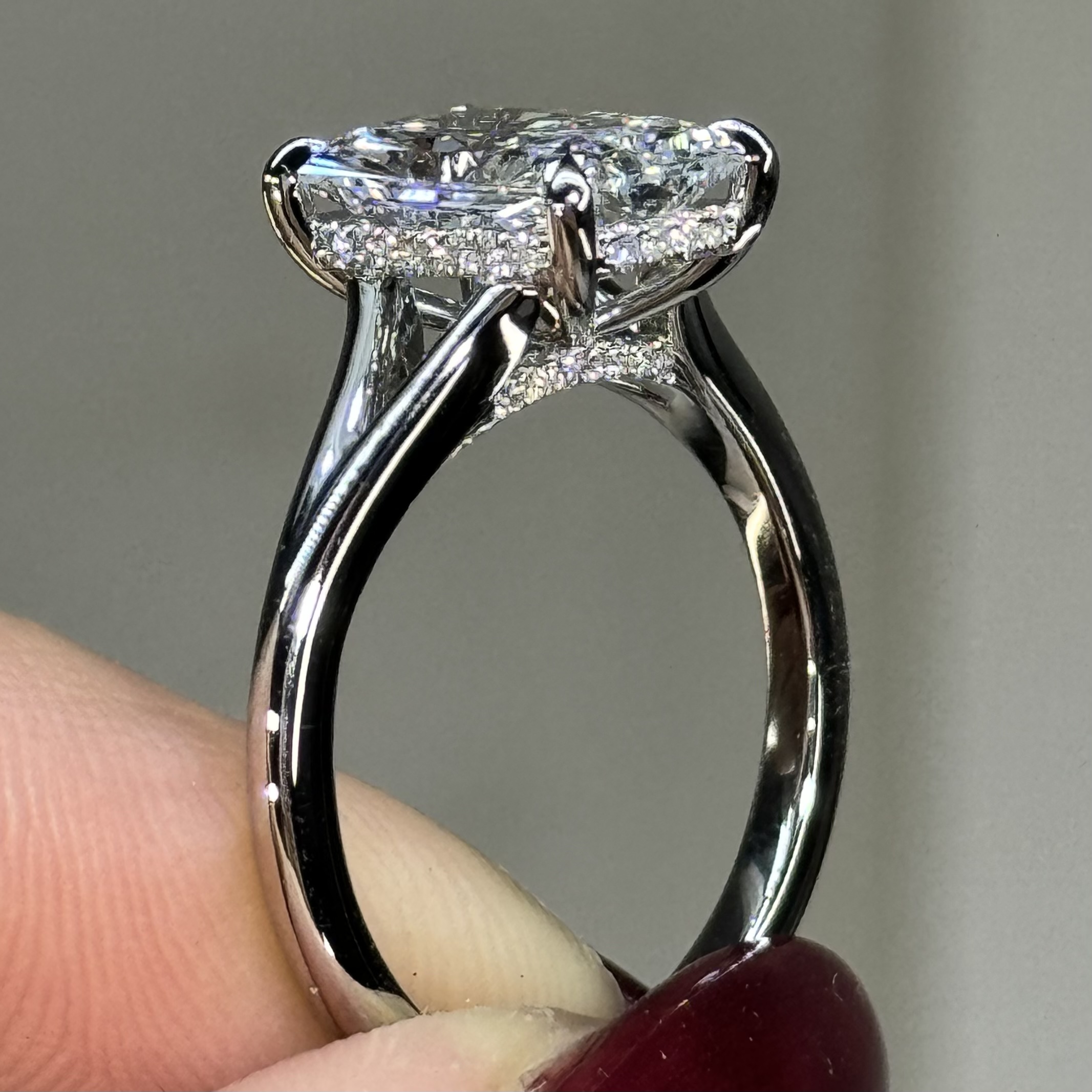 GIA 2.55ct E VS1 Radiant "Nova" Engagement Ring Image 4 Forever Diamonds New York, NY