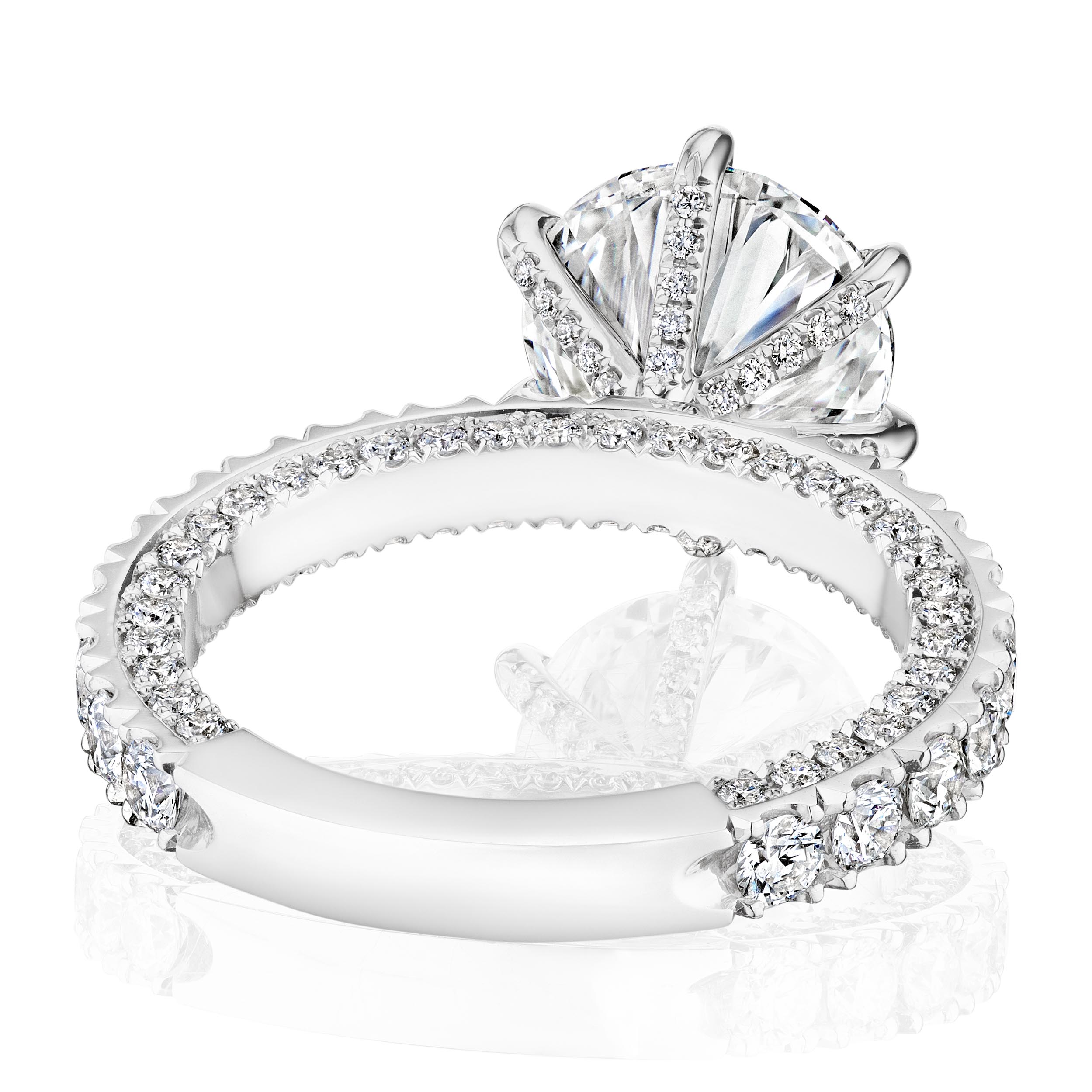 4.50ct E VVS2 Round "Jade" Engagement Ring Image 2 Forever Diamonds New York, NY
