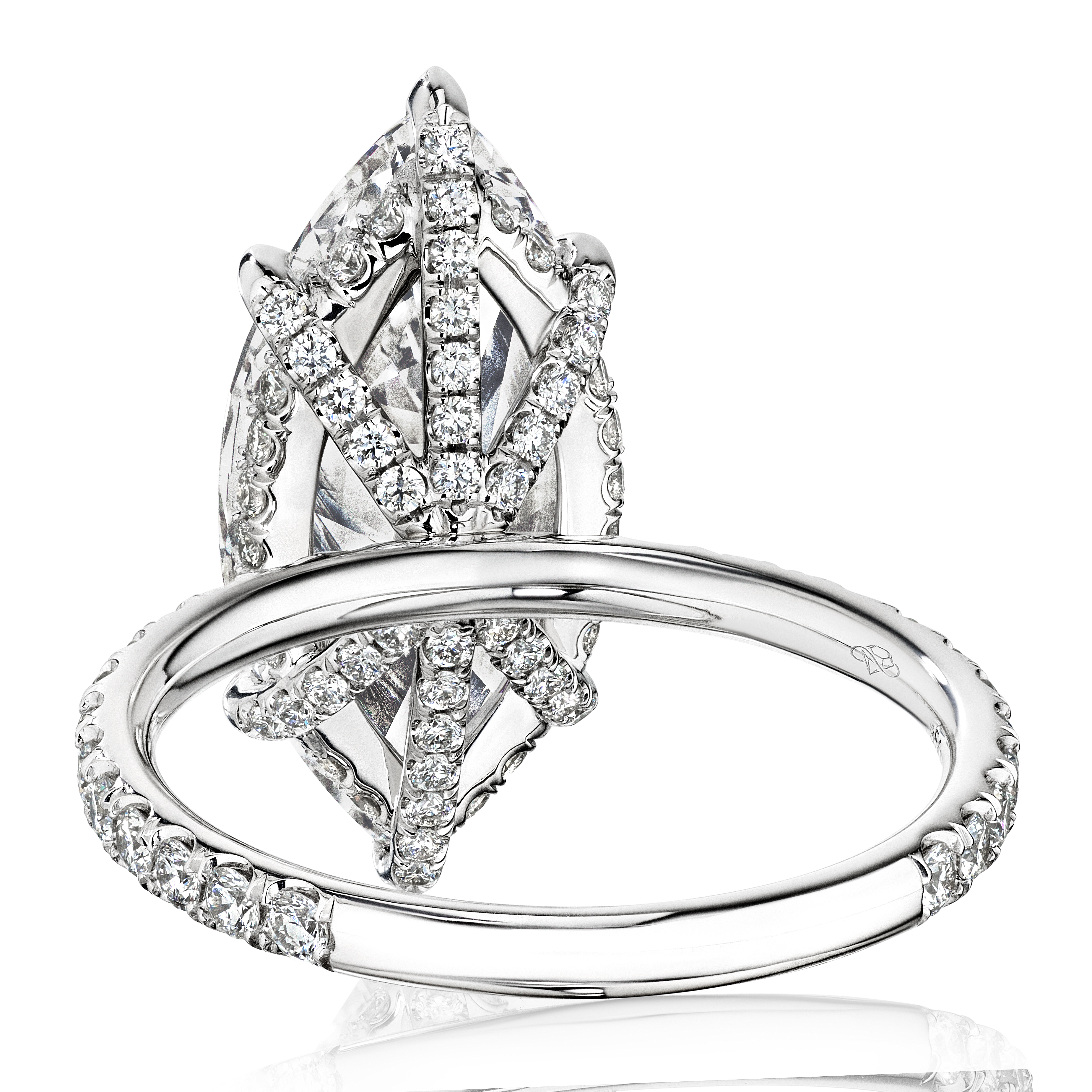 10.10ct G VS1 Marquise "Madison" Engagement Ring Image 3 Forever Diamonds New York, NY