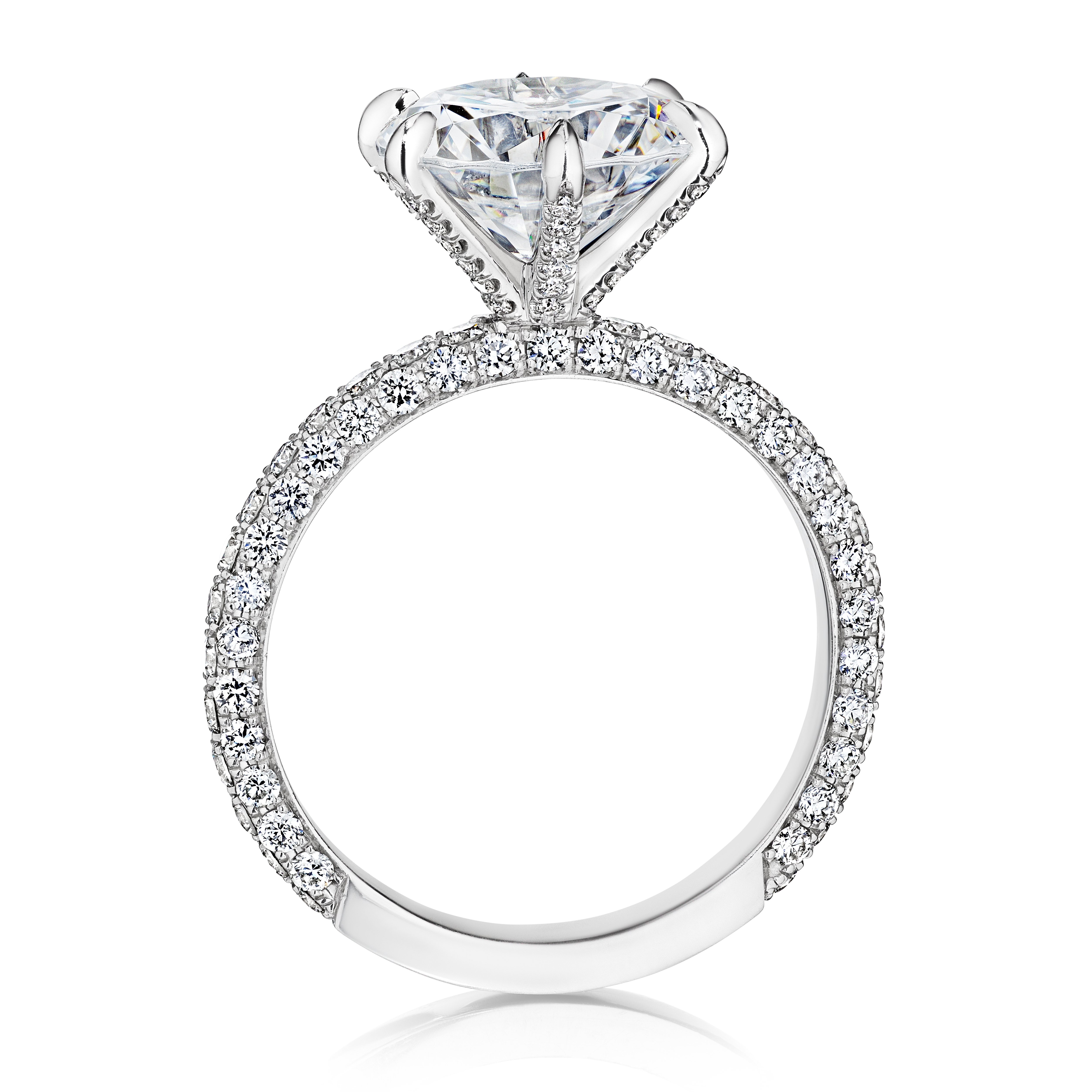 4.50ct E VVS2 Round "Elle" Engagement Ring Image 2 Forever Diamonds New York, NY