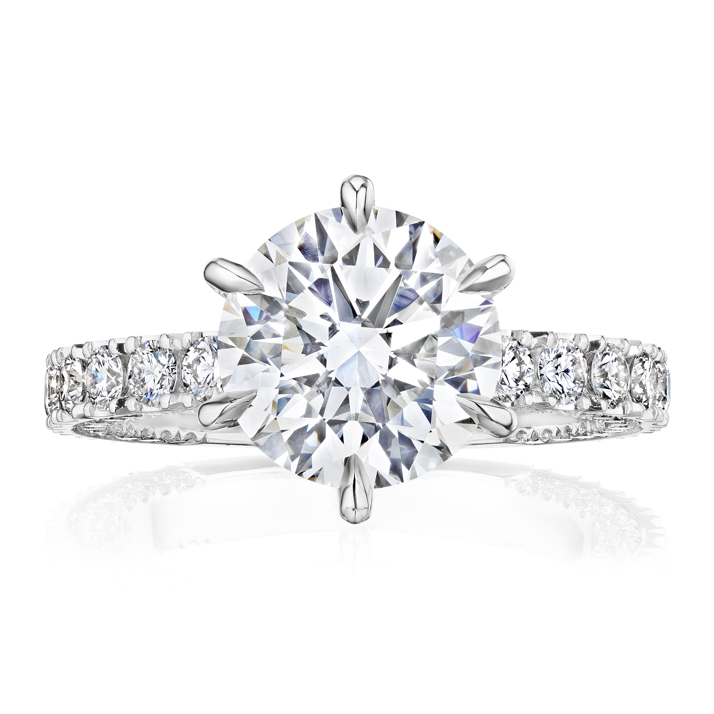 4.50ct E VVS2 Round "Jade" Engagement Ring Forever Diamonds New York, NY